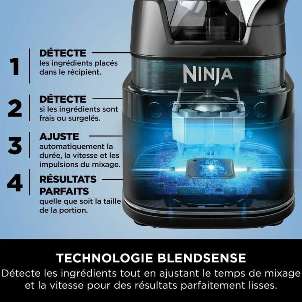 Cup Blender NINJA Black Steel 1200 W 2,1 L-3