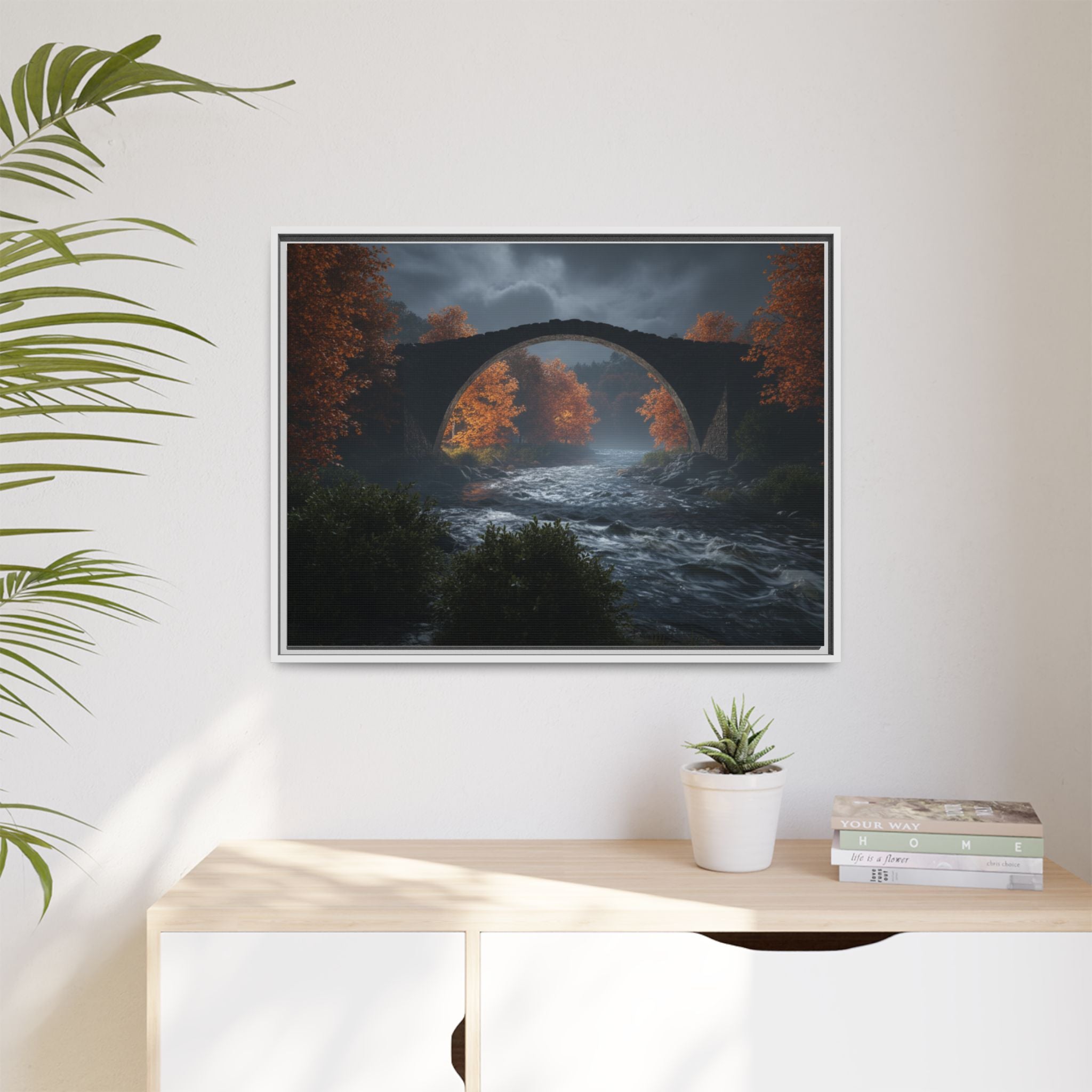 Framed Matte Canvas Print — Devil's Bridge