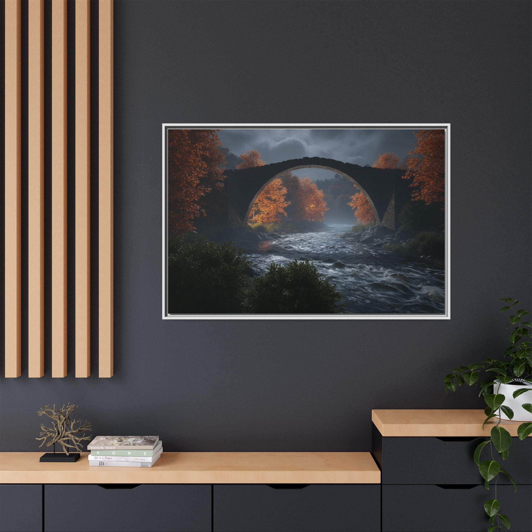 Framed Matte Canvas Print — Devil's Bridge