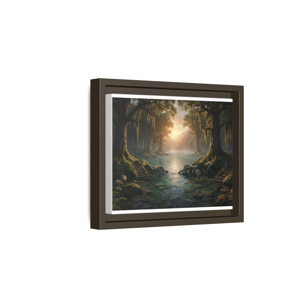 Framed Matte Canvas Art - Step In To The Water