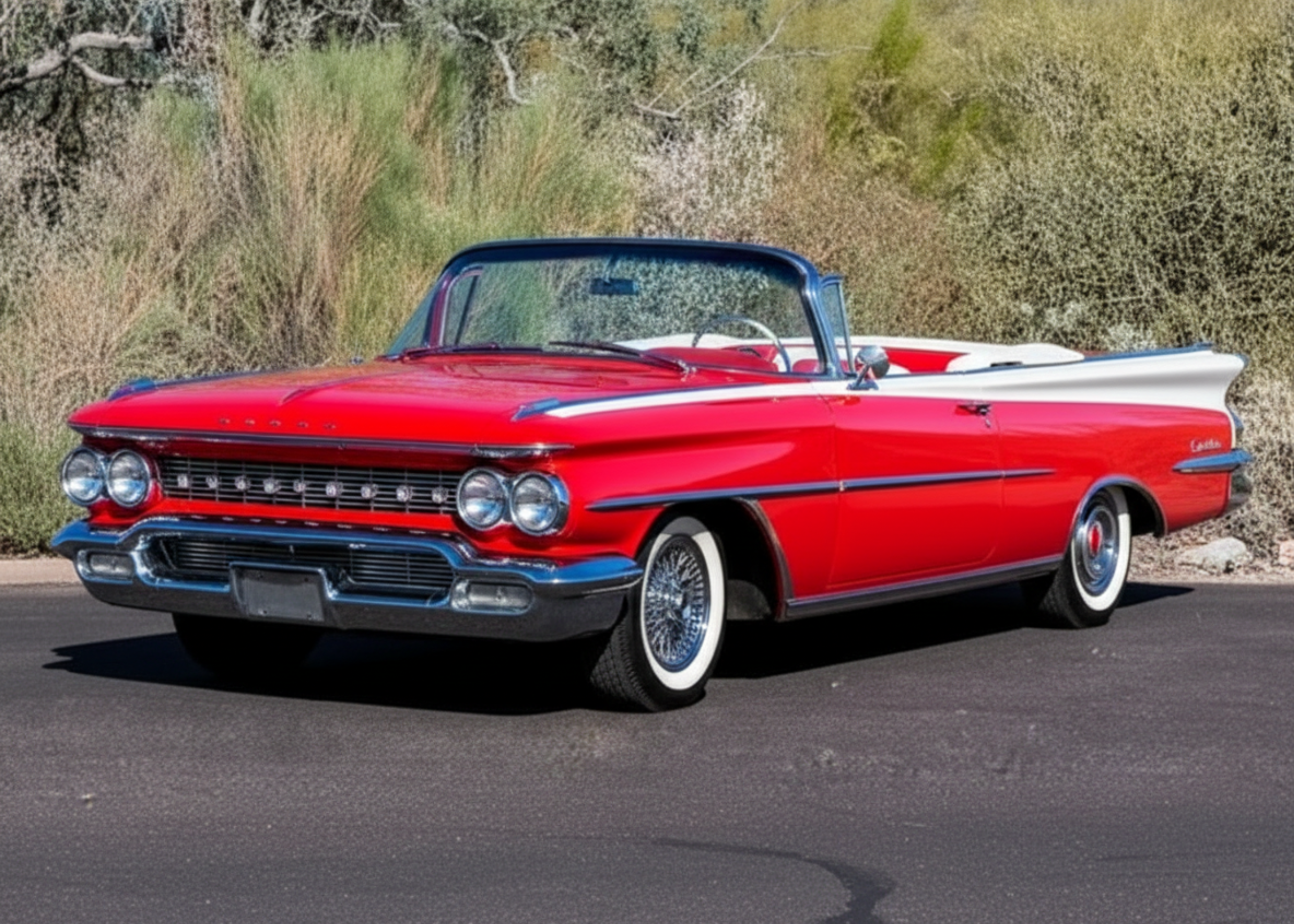 1959 Oldsmobile 98 Convertible - Poster 30x42cm