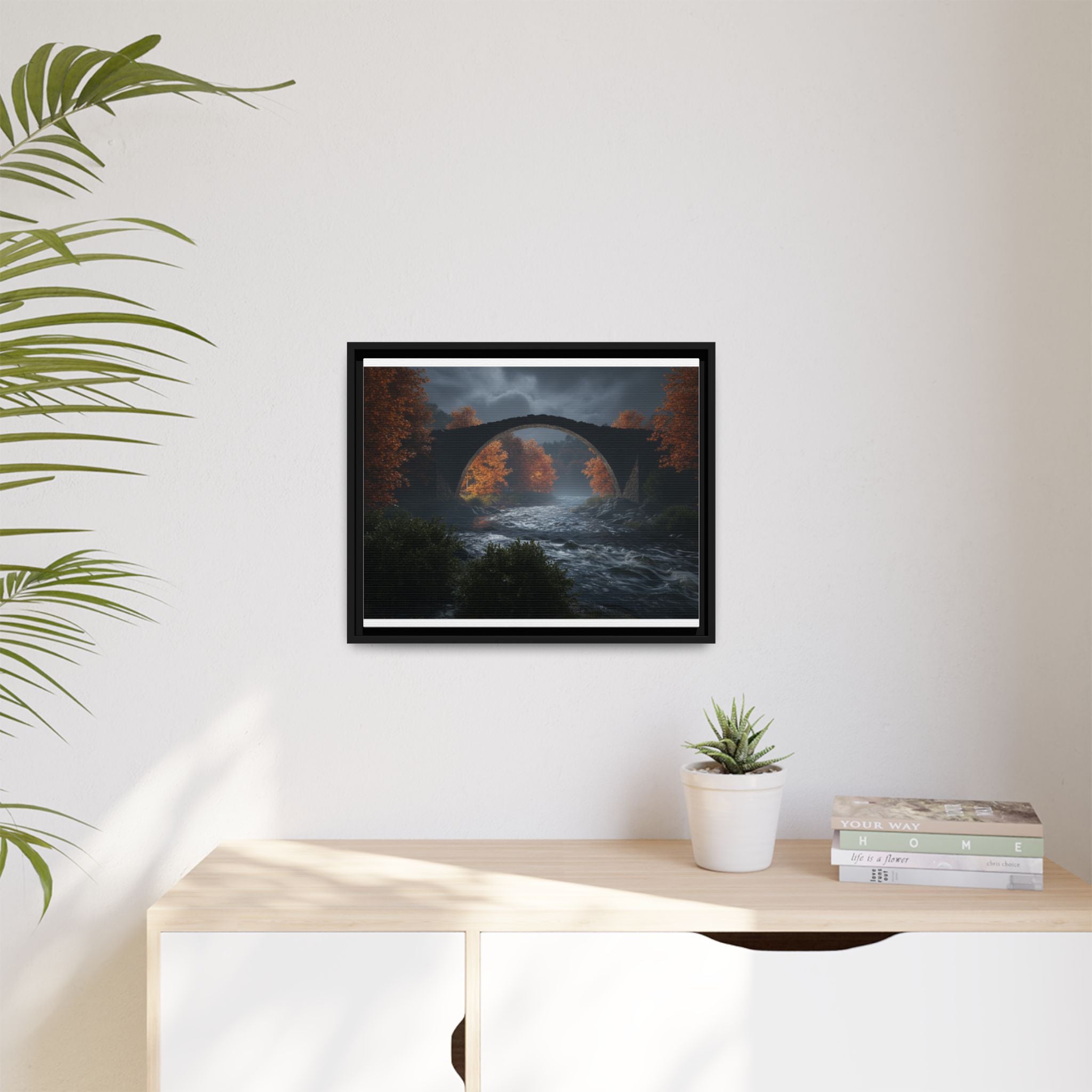Framed Matte Canvas Print — Devil's Bridge