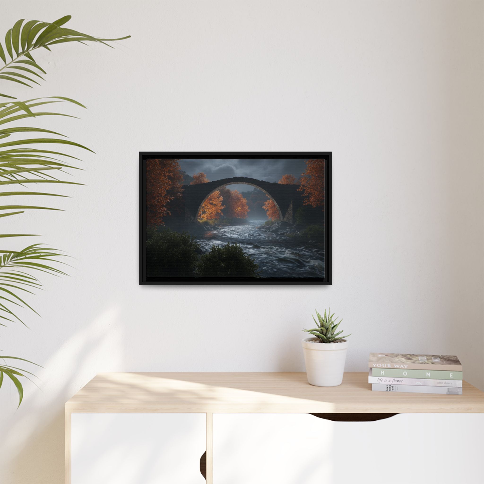 Framed Matte Canvas Print — Devil's Bridge