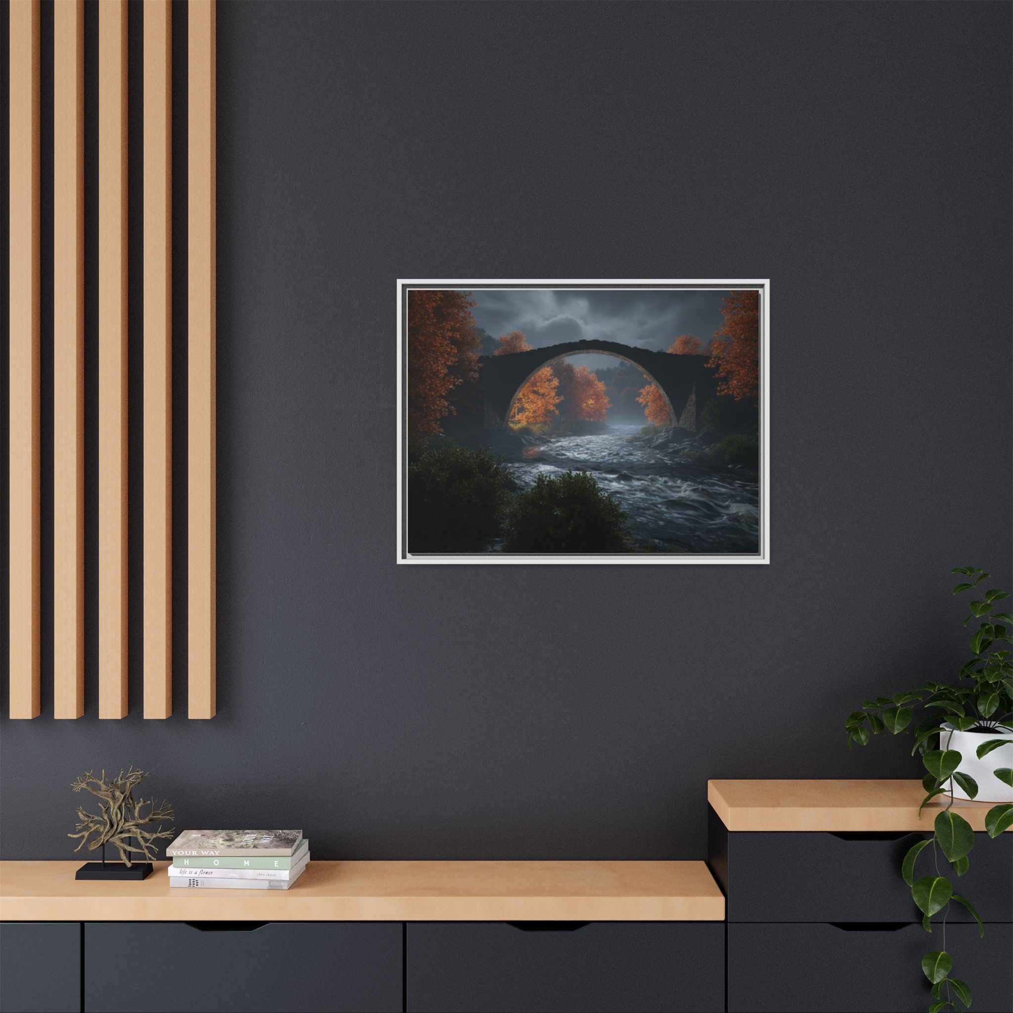 Framed Matte Canvas Print — Devil's Bridge