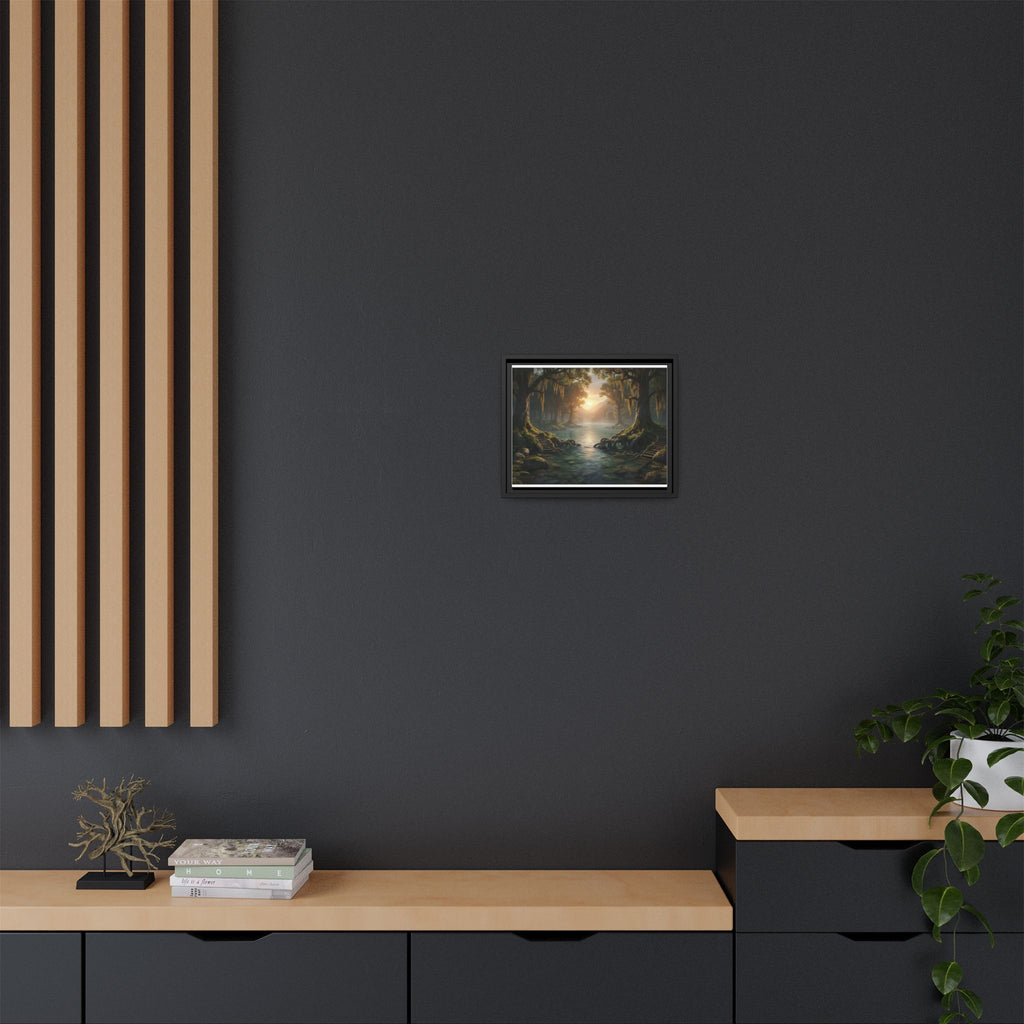 Framed Matte Canvas Art - Step In To The Water