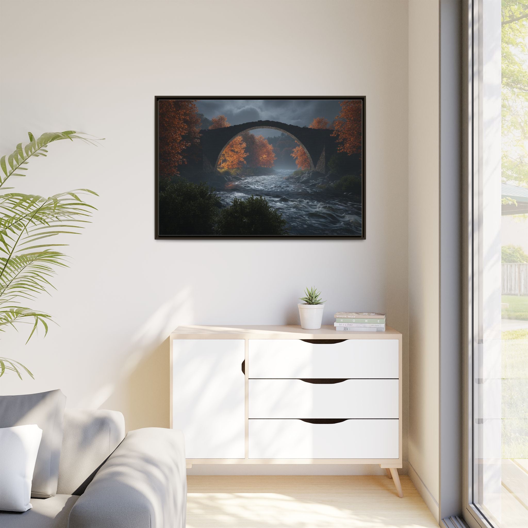 Framed Matte Canvas Print — Devil's Bridge