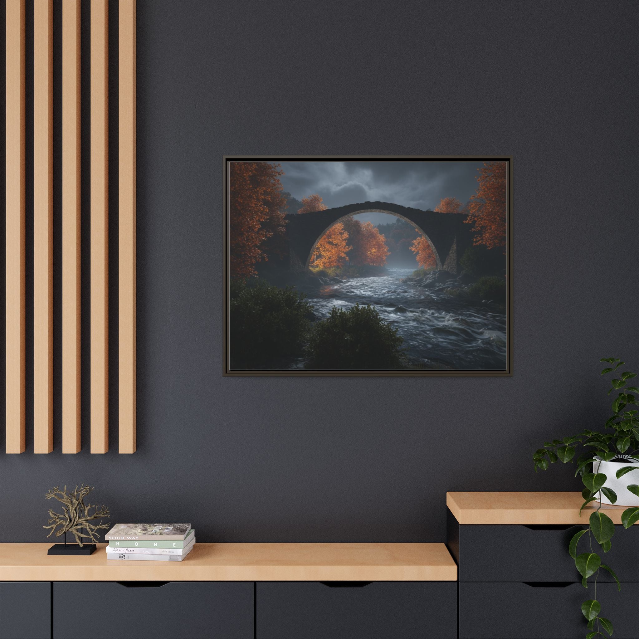 Framed Matte Canvas Print — Devil's Bridge