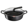 Casserole with lid Tefal E2497244 Black Ø 28 cm-0