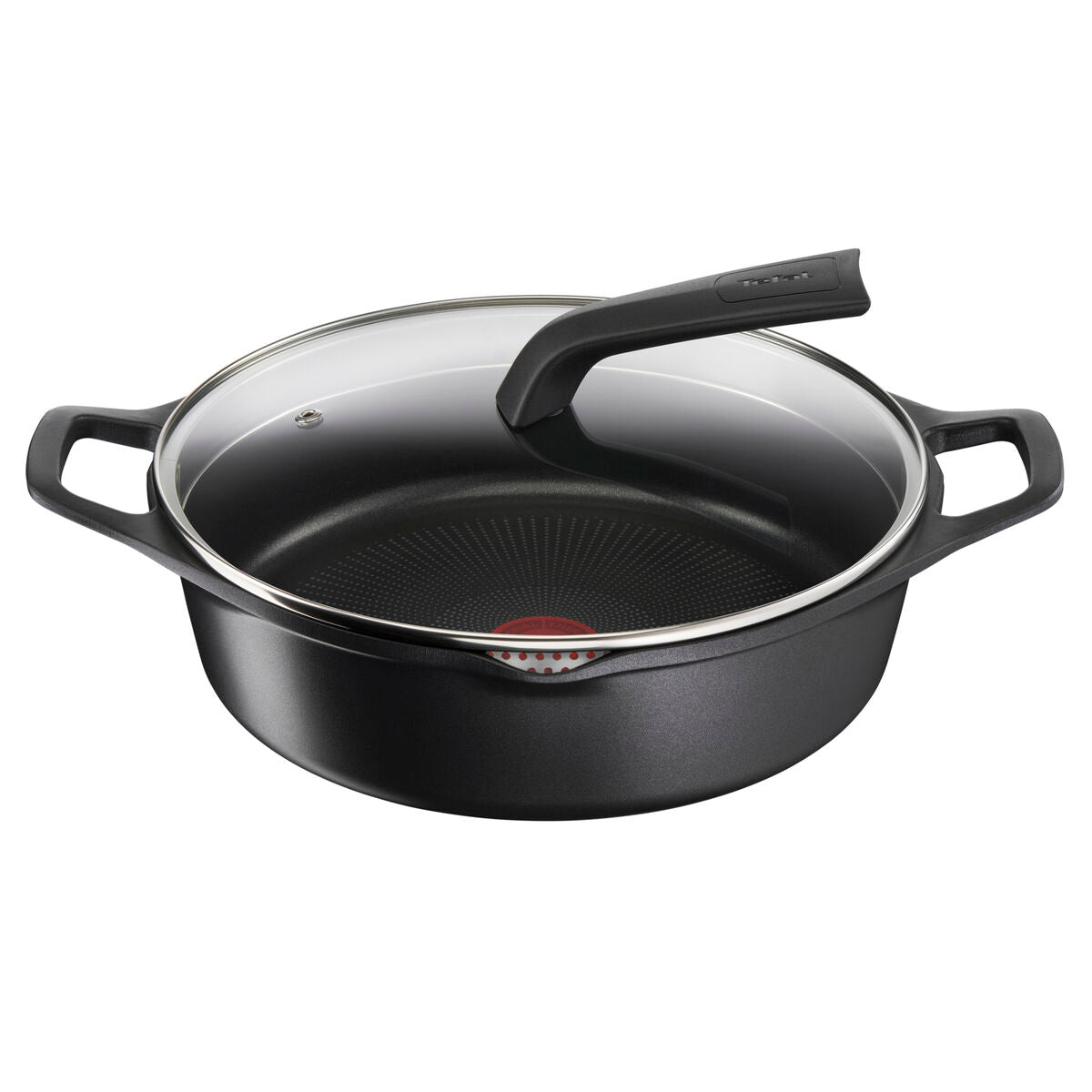Casserole with lid Tefal E2497244 Black Ø 28 cm-0