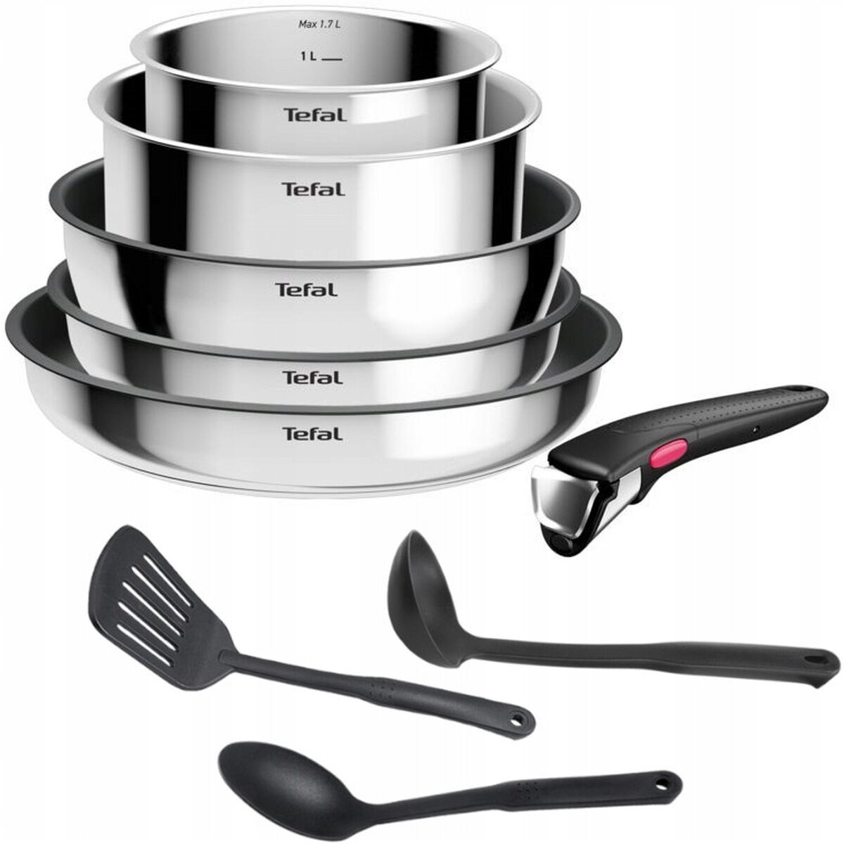 Pan Tefal L881S904 Aluminium 9 Pieces-0