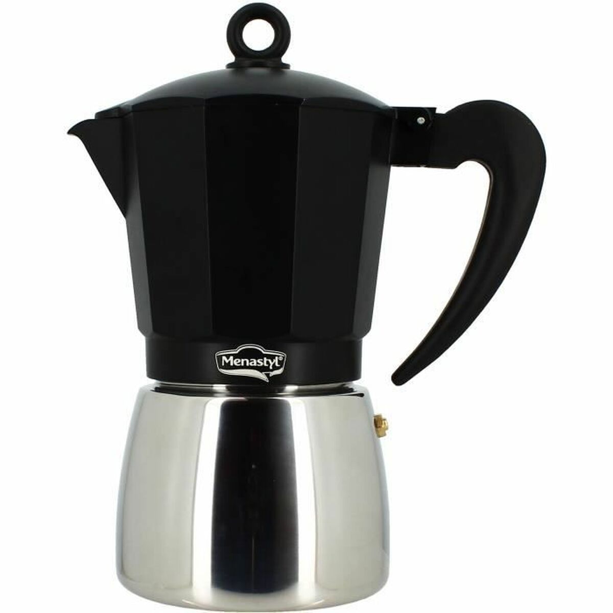 Italian Coffee Pot Menastyl Aluminium 9 Cups 6 Cups-0