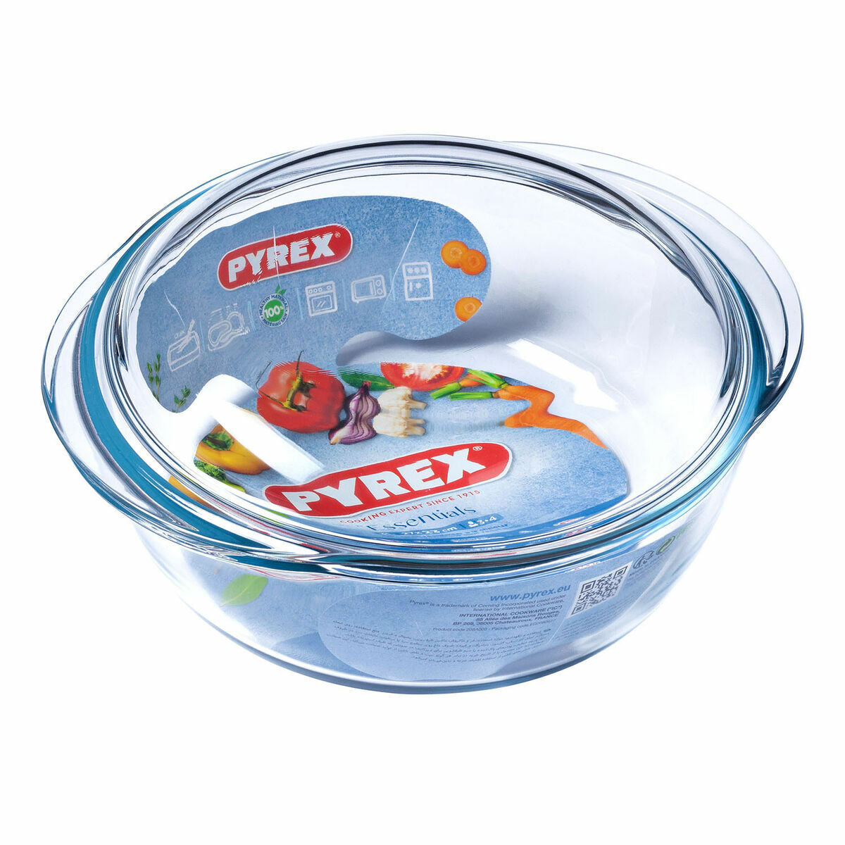 Casserole with lid Pyrex Essentials 23 x 11 x 27 cm Transparent Glass 32 L-7