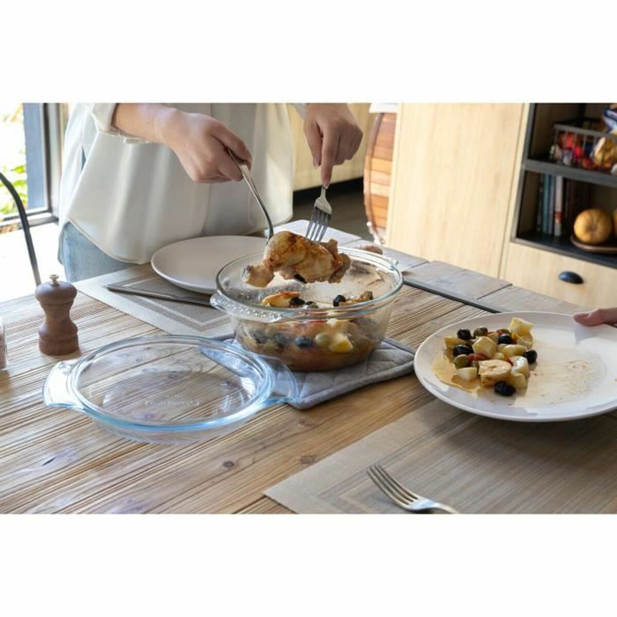 Casserole Pyrex Transparent 1,6 L 24 x 20 x 11 cm Ø 27 cm-4