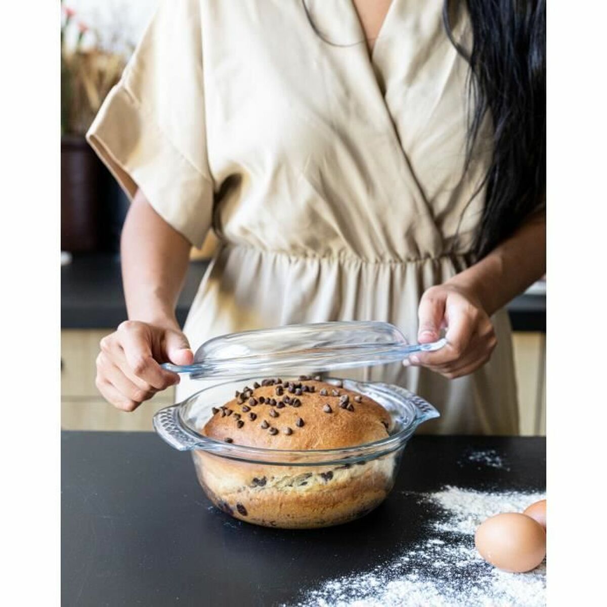 Casserole Pyrex Transparent 1,6 L 24 x 20 x 11 cm Ø 27 cm-3