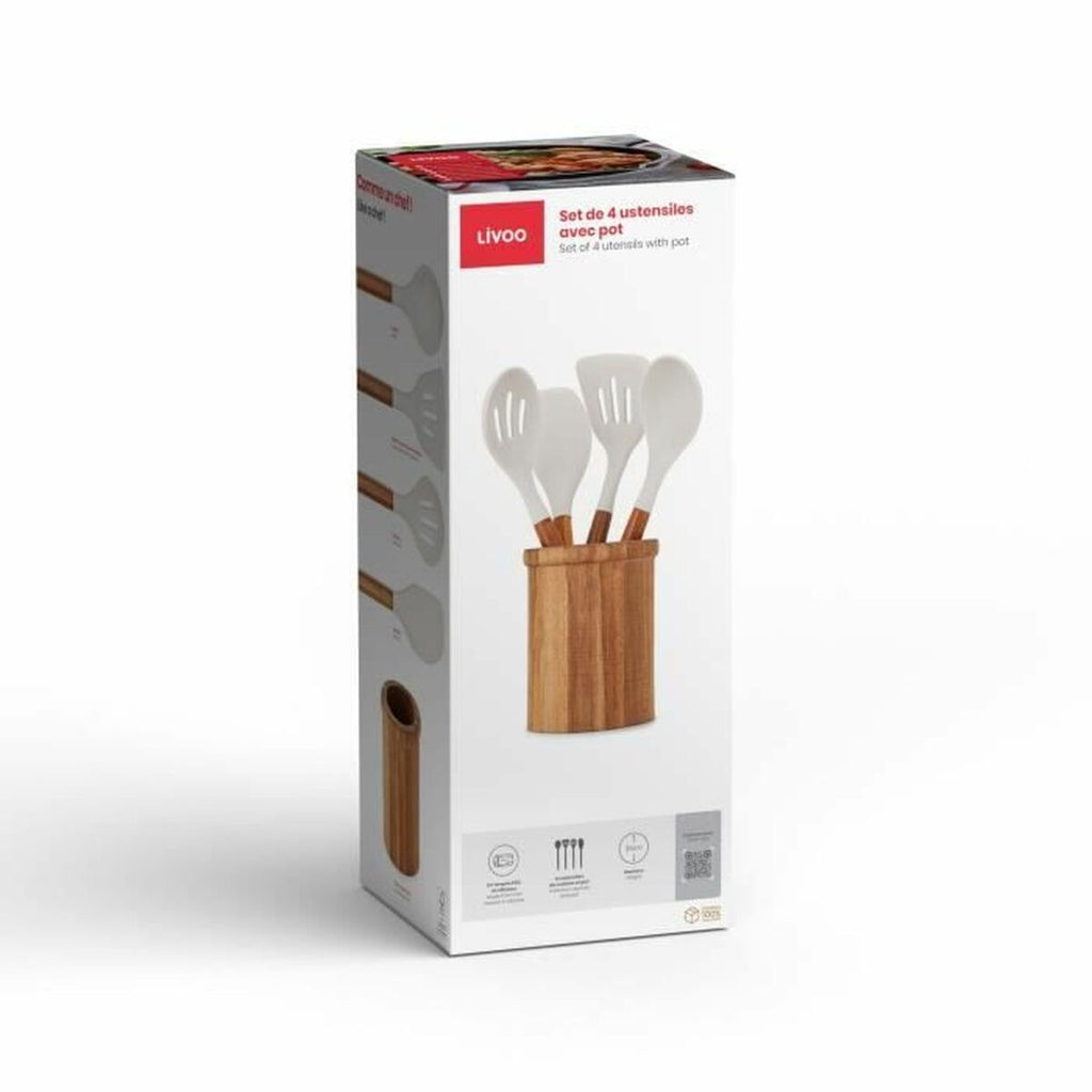 Kitchen Utensils Set Livoo MES153G White 5 Pieces (4 Units)-2
