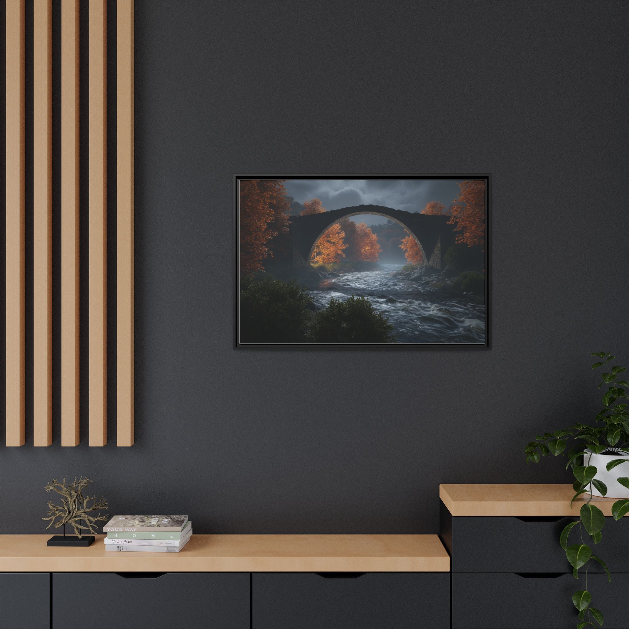 Framed Matte Canvas Print — Devil's Bridge