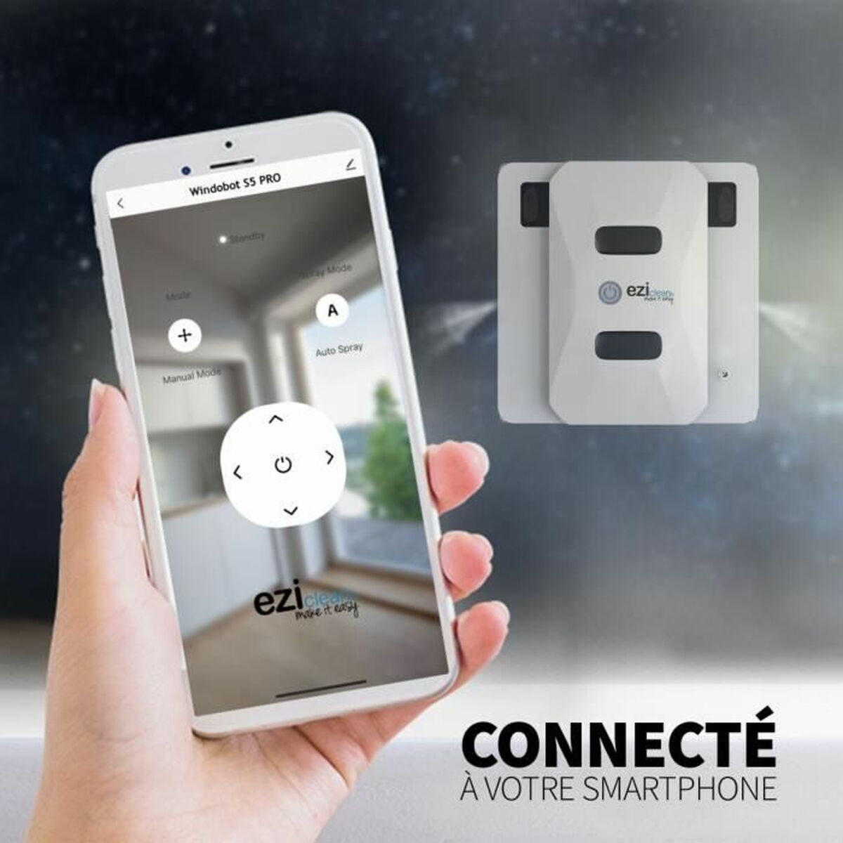 Glass Cleaning Smart Robot EZIclean Windobot S5 Pro 72 W-2