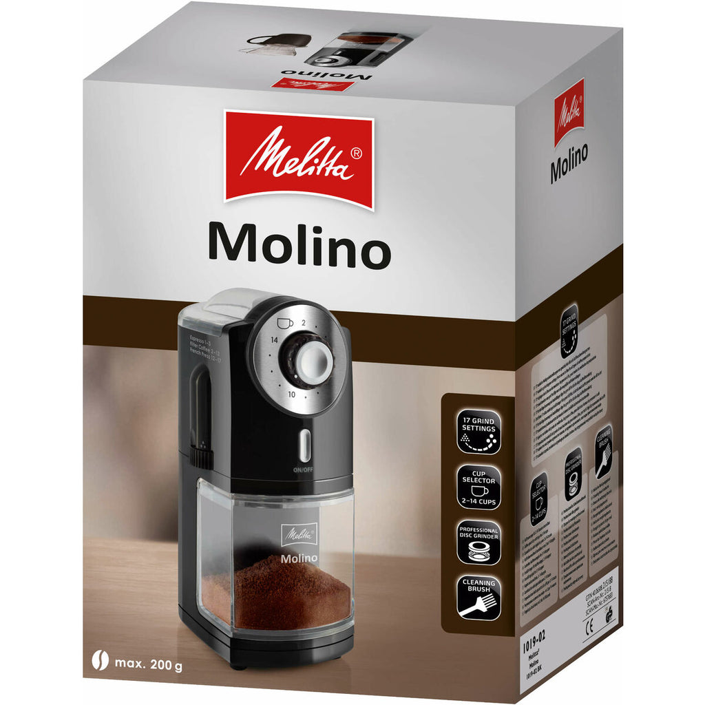 Coffee Grinder Melitta 1019-02 Black noir 200 g 100 W 1000 W-3