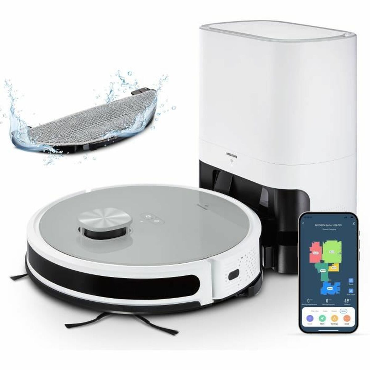 Robot Vacuum Cleaner Medion 3000 PA 600 ml-0