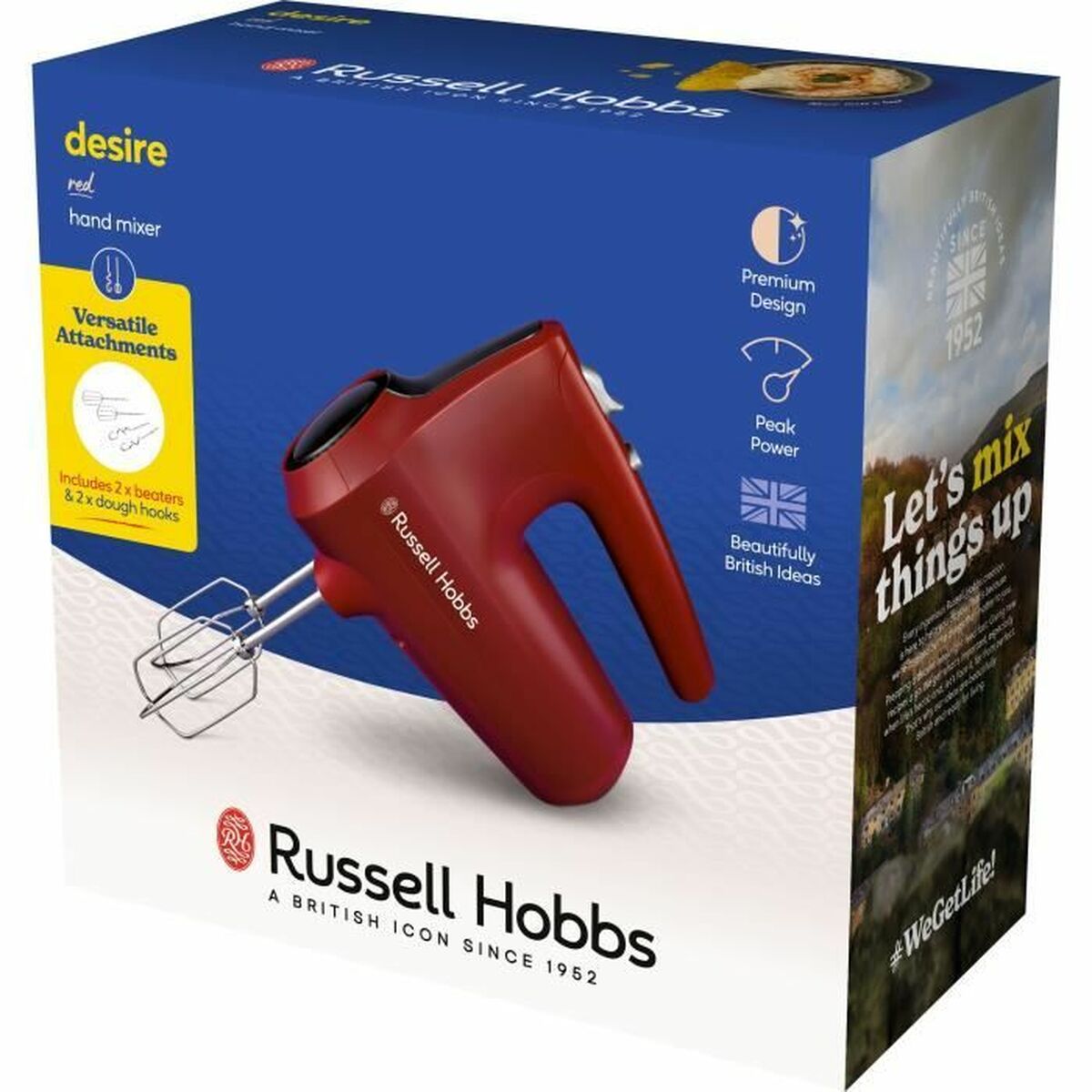 Hand Mixer Russell Hobbs Desire Red (1 Unit)-1