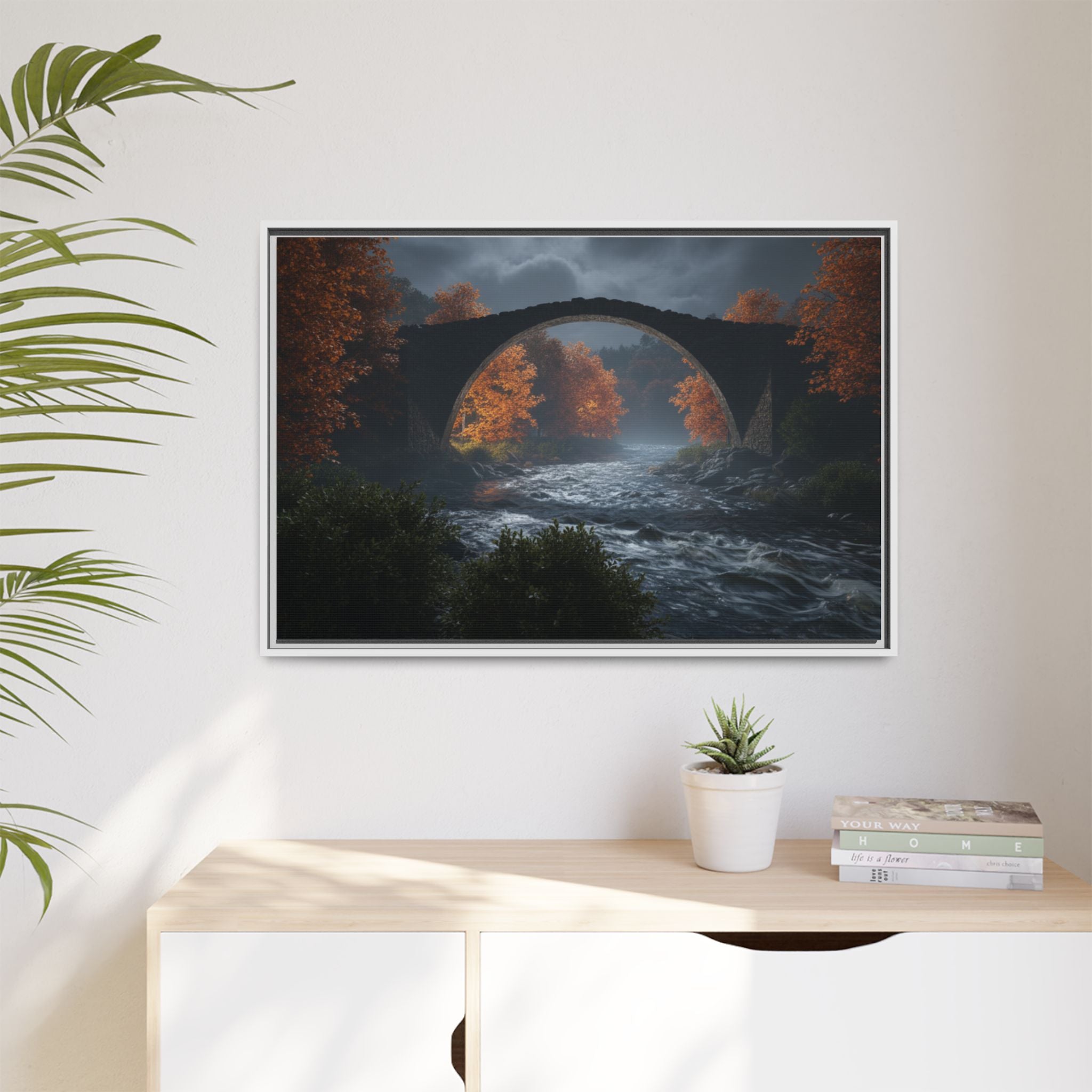 Framed Matte Canvas Print — Devil's Bridge