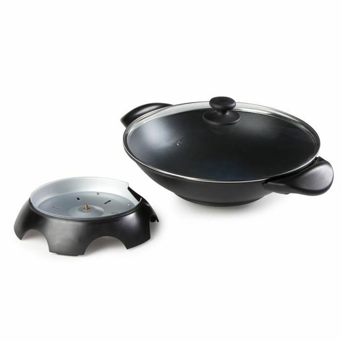 Wok Pan DOMO DO-8708W 2000 W 5 L Black-2
