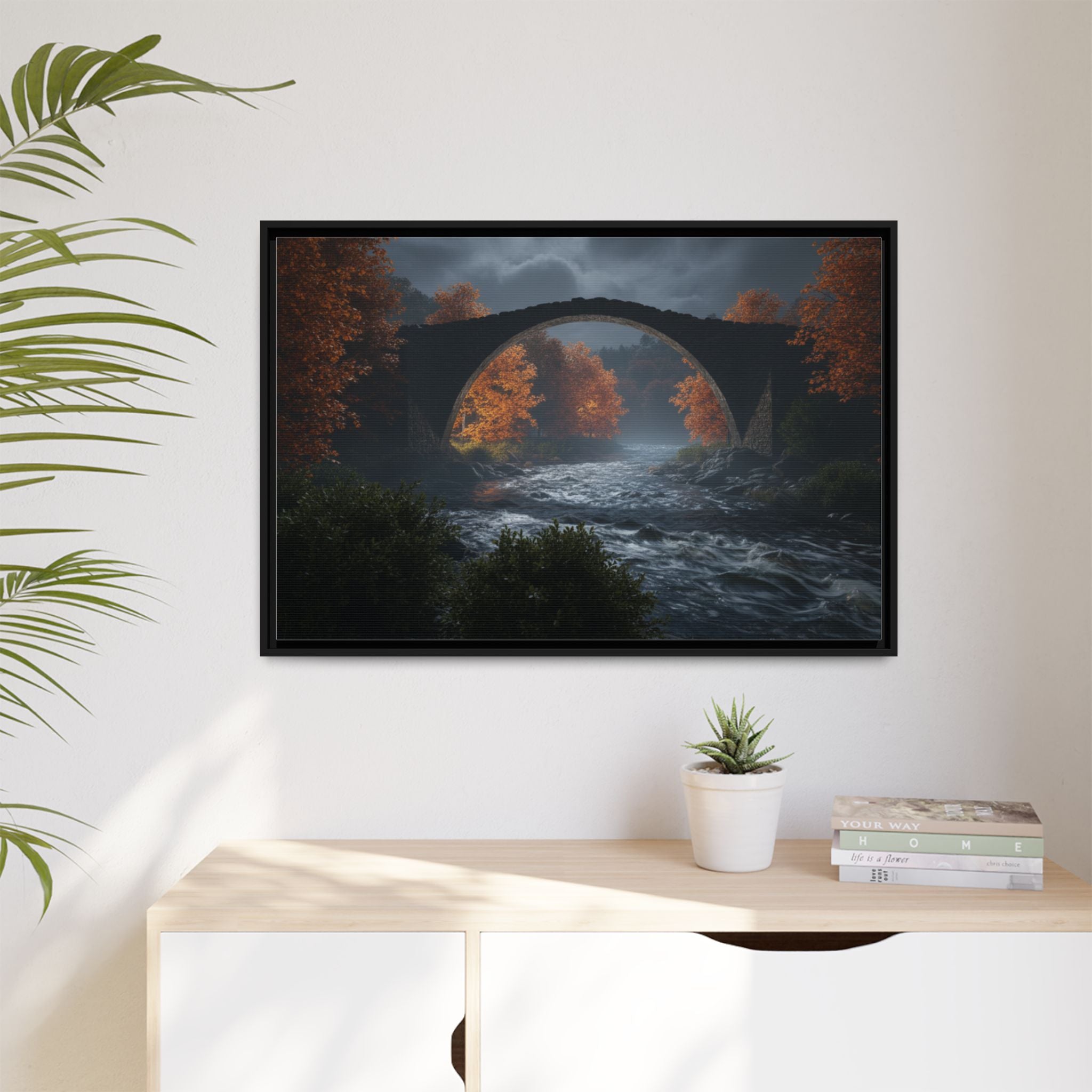 Framed Matte Canvas Print — Devil's Bridge