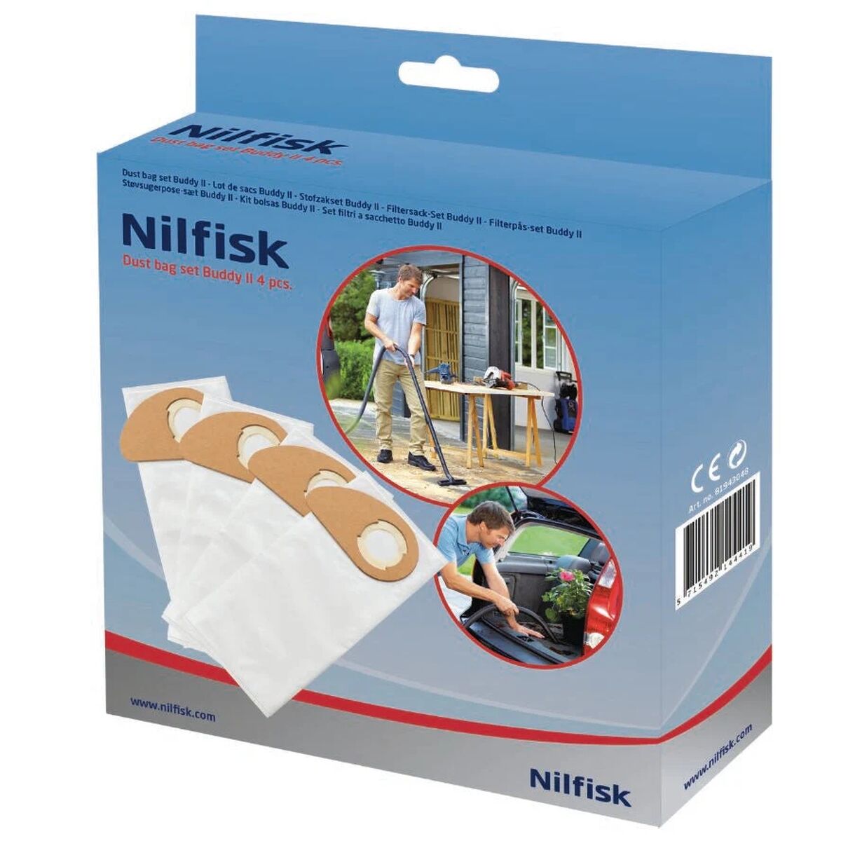 Replacement Bag for Vacuum Cleaner Nilfisk BUDDY II    4UD-2