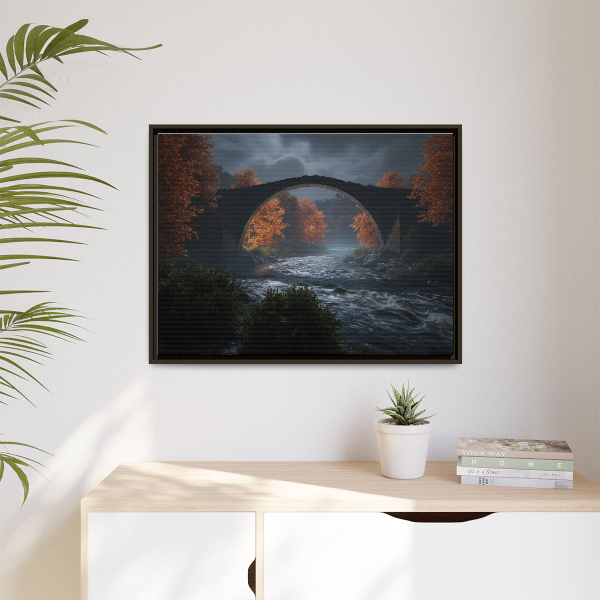 Framed Matte Canvas Print — Devil's Bridge