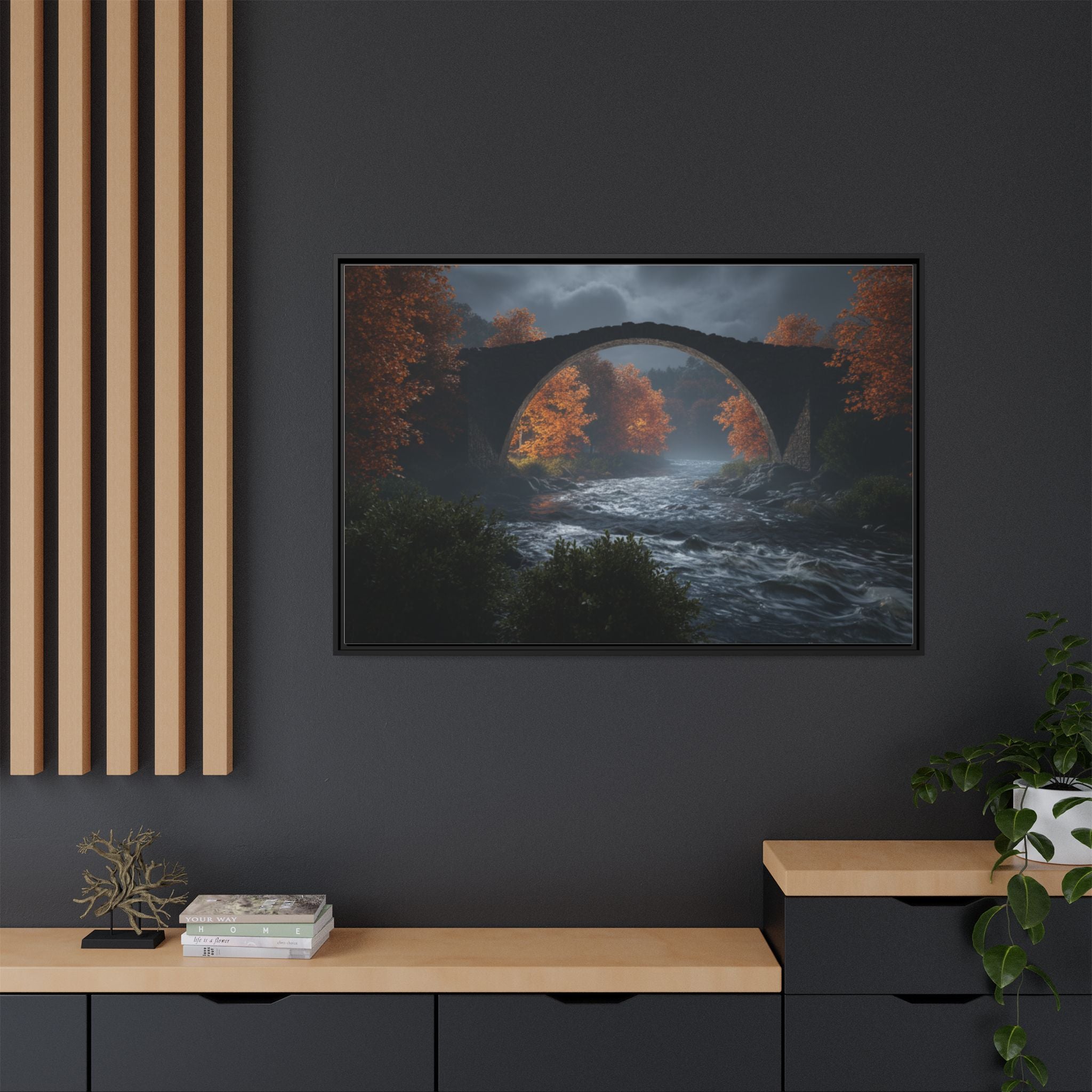 Framed Matte Canvas Print — Devil's Bridge