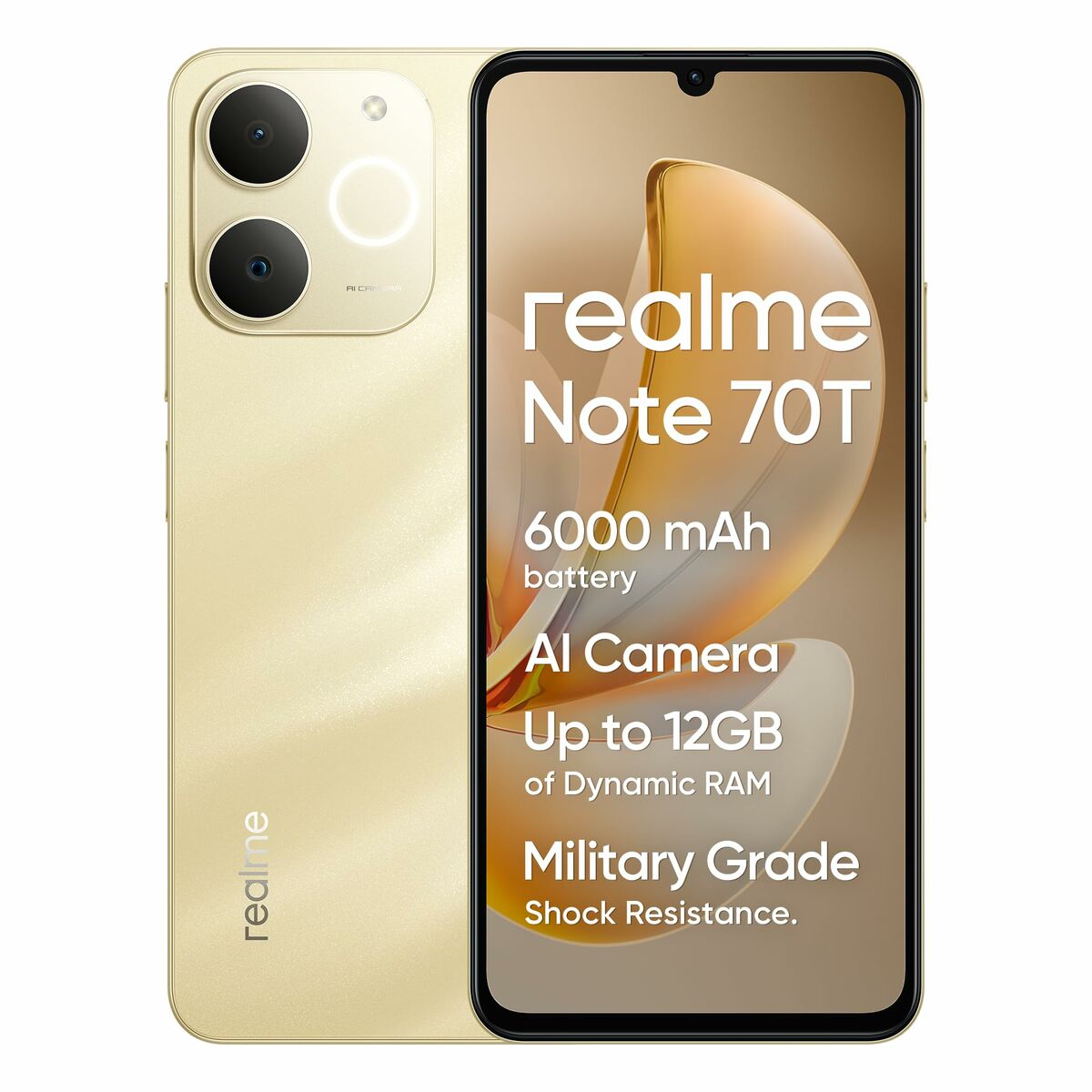 Smartphone Realme Note 70T 6,74" Octa Core 4 GB RAM 64 GB Gold-10