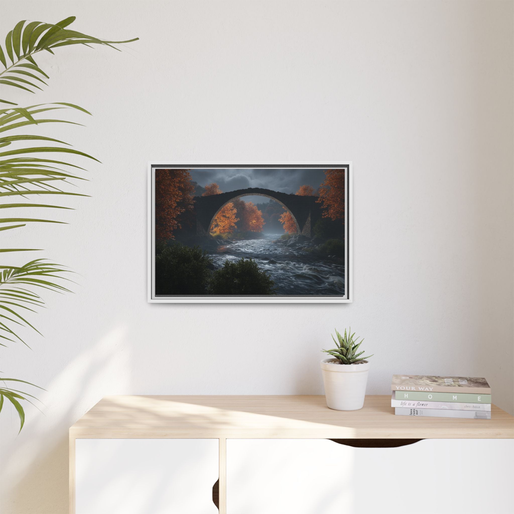Framed Matte Canvas Print — Devil's Bridge