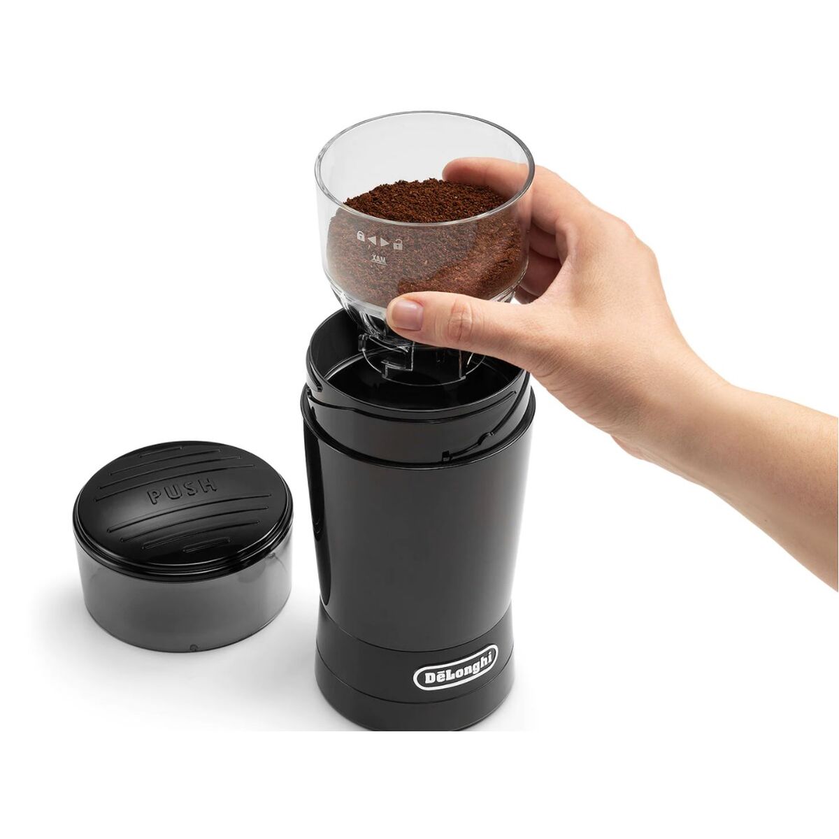 Coffee Grinder DeLonghi KG 200 170 W 90 g Black-1