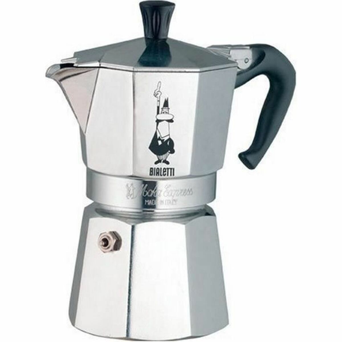 Italian Coffee Pot Bialetti Moka Express Aluminium Silver-0