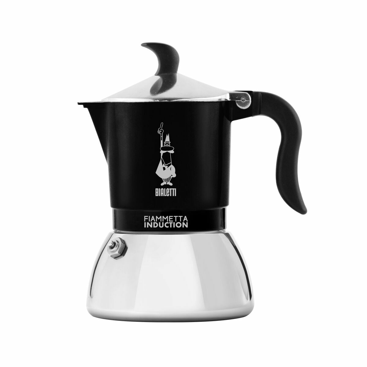 Italian Coffee Pot Bialetti FIAMMETTA INDUCT Black Aluminium 4 Cups-0