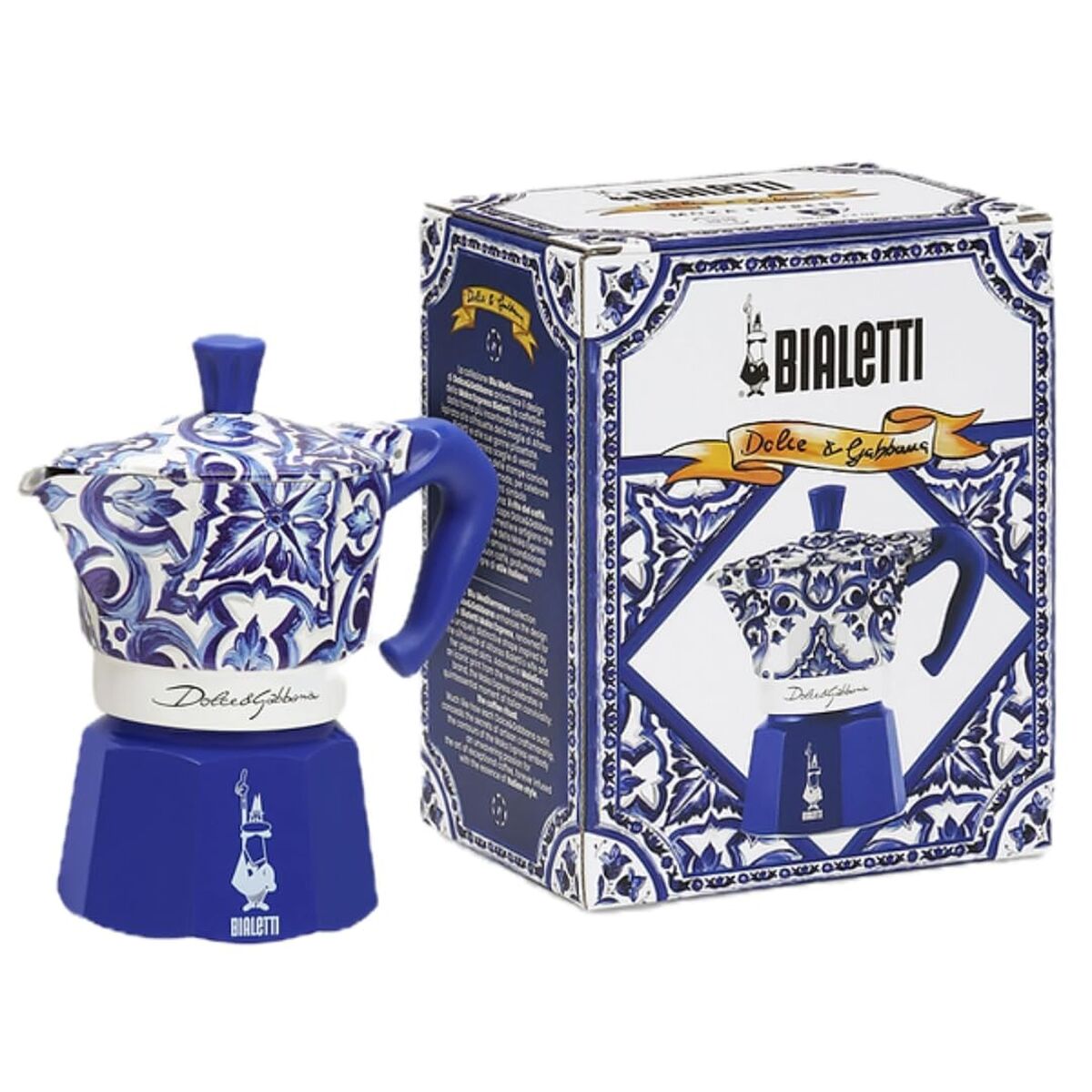 Italian Coffee Pot Bialetti D&G BLU MEDI 4T 150 ml Blue Stainless steel 4 Cups-1