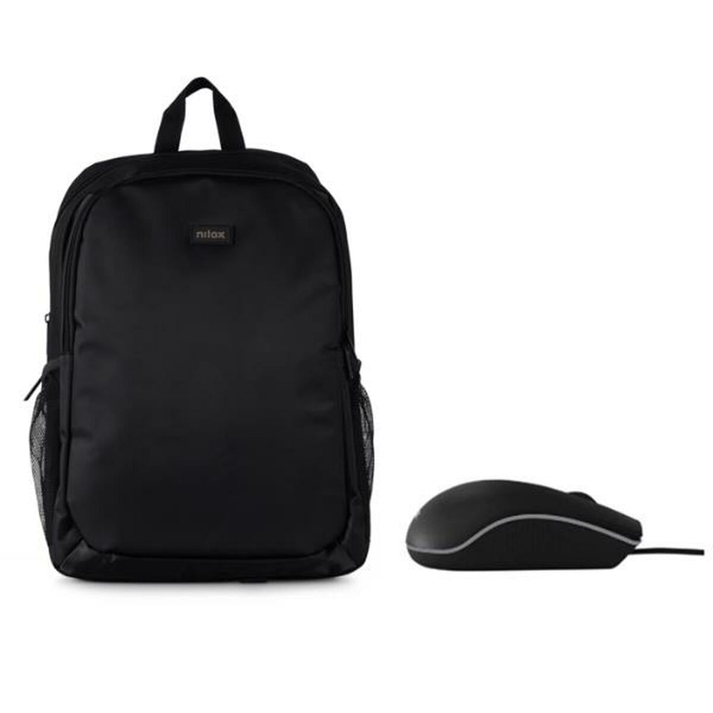 Laptop Backpack Nilox Black Multicolour-1