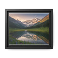 Matte Framed Canvas - Mountain Lake Landscape Wall Art