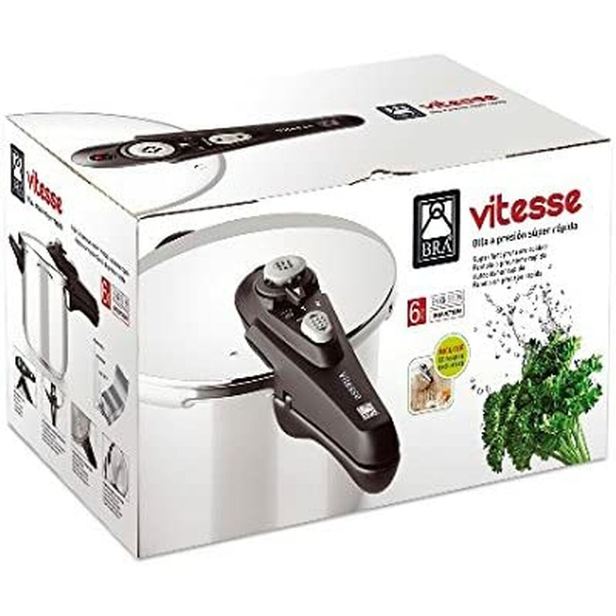 Pressure cooker BRA Braisogona_A185101 4 L Stainless steel Metal 4 L-3