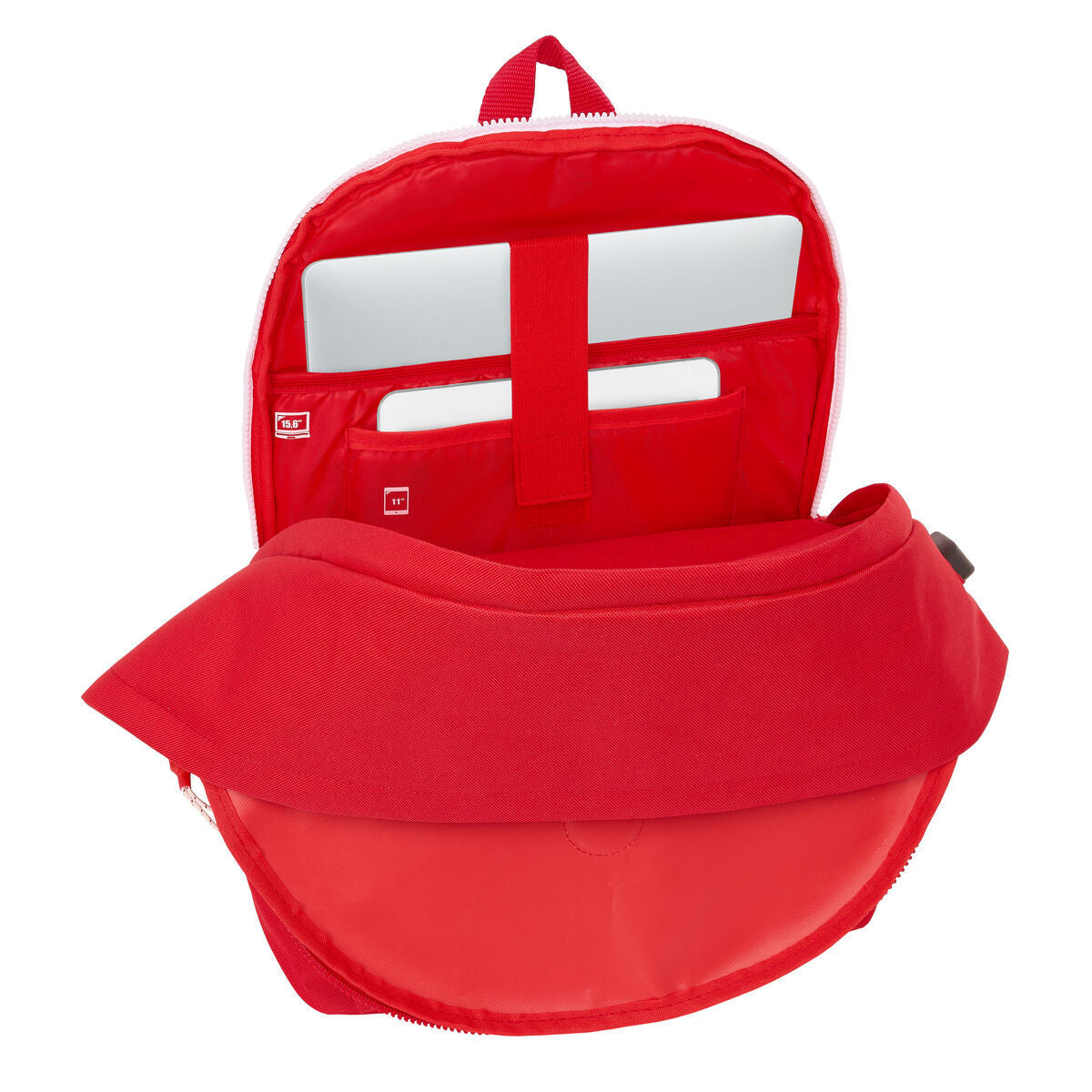 Rucksack for Laptop and Tablet with USB Output Sevilla Fútbol Club Red 31 x 44 x 18 cm-1