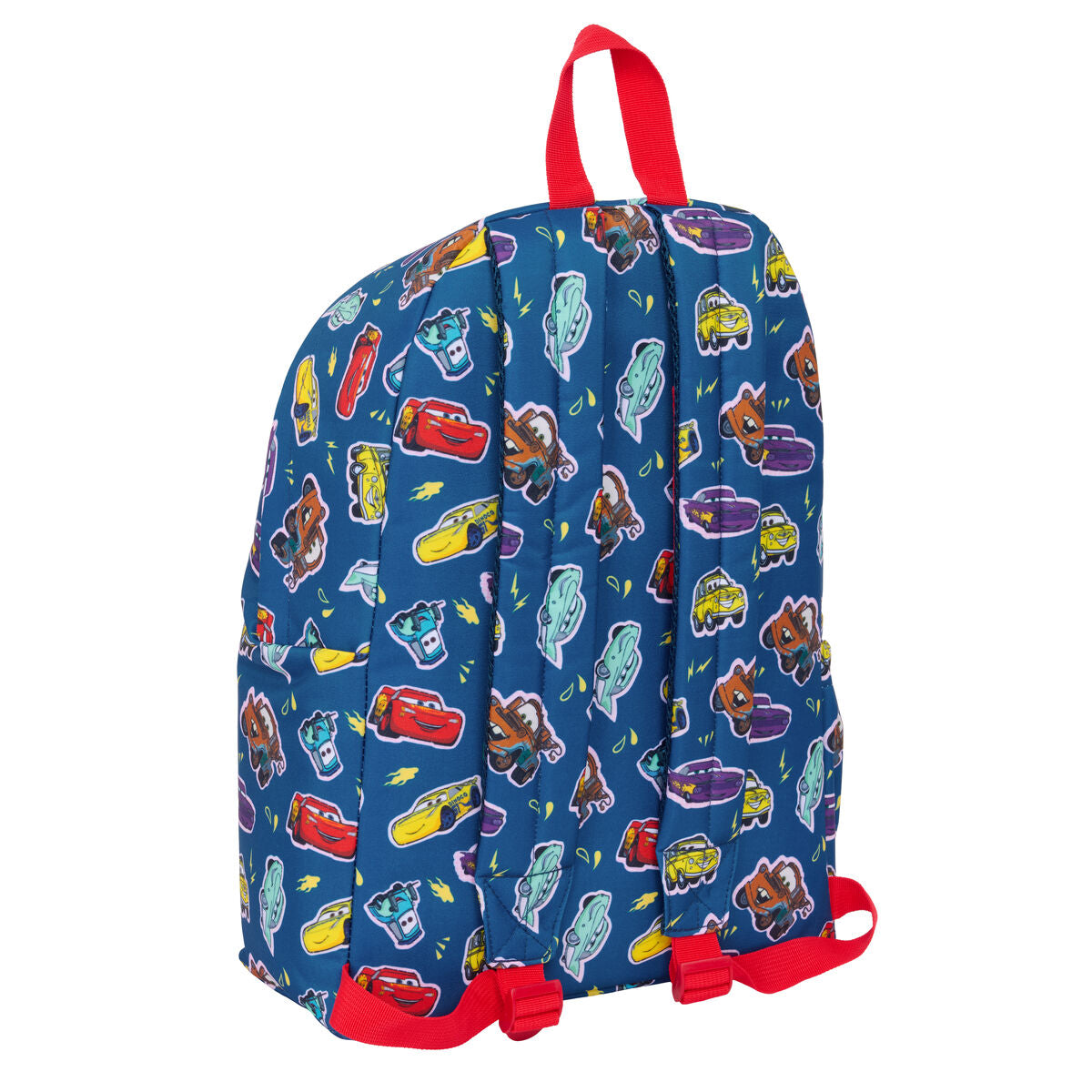 Laptop Backpack Cars Racing Navy Blue-2