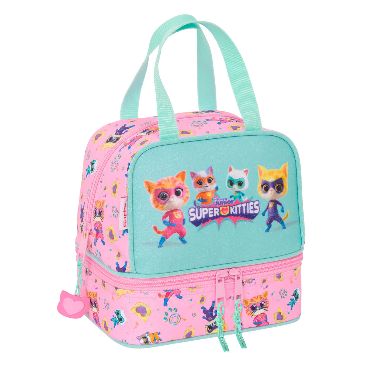 Lunchbox SuperKitties Pink Turquoise 20 x 20 x 15 cm-0