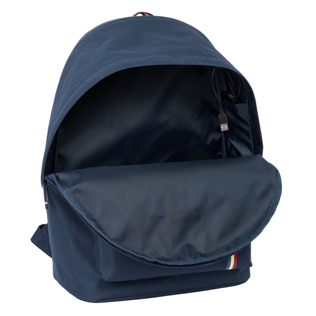 Rucksack for Laptop and Tablet with USB Output El Ganso Eclipse Navy Blue-2