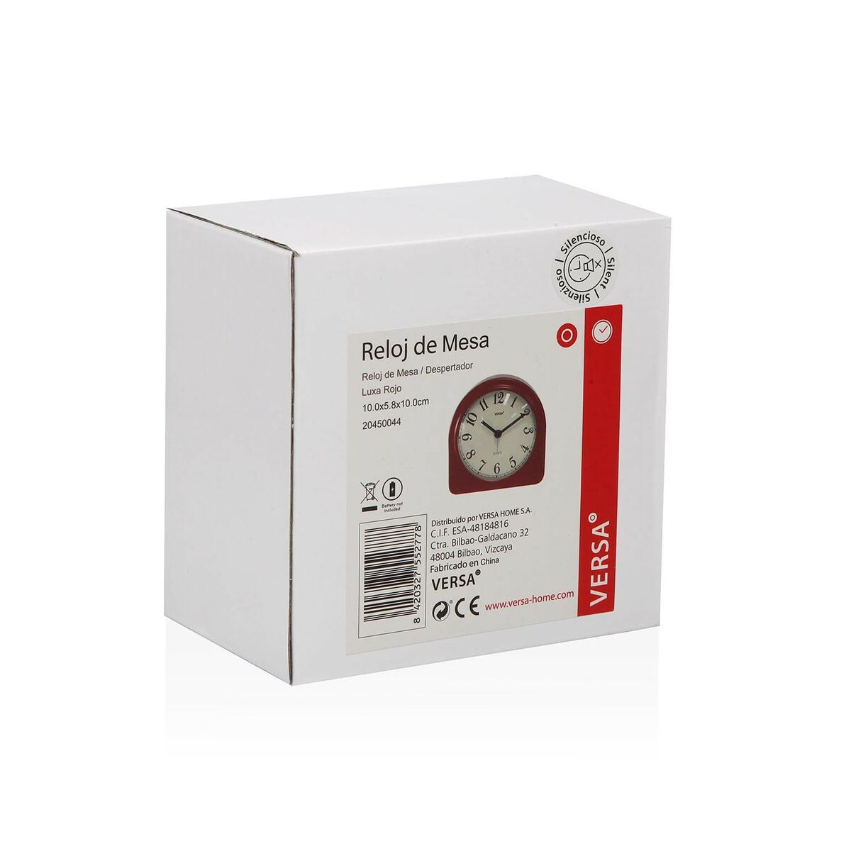 Table clock Versa Luxa Red-1