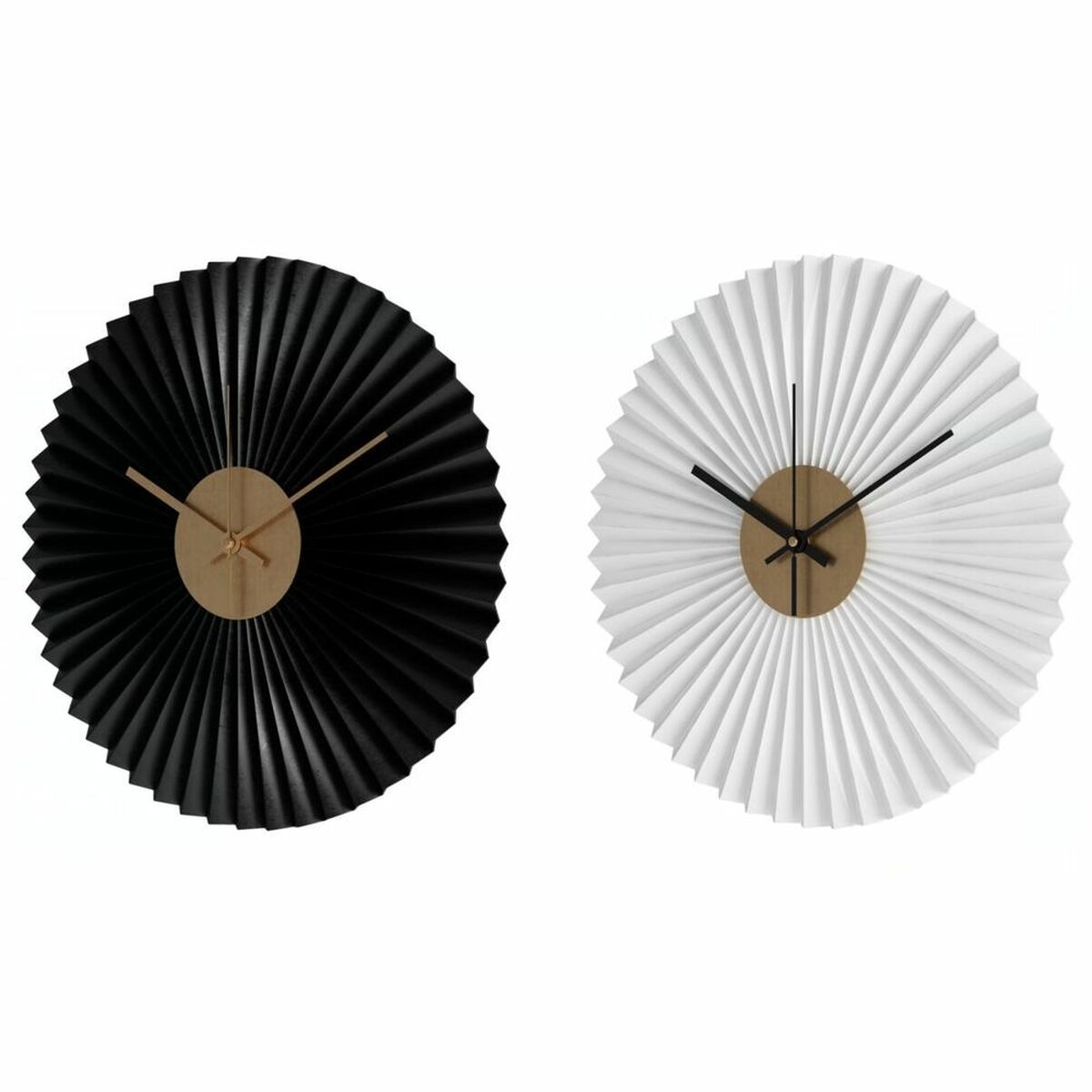 Wall Clock DKD Home Decor White Black White/Black Iron Plastic Modern 30 x 4 x 30 cm (2 Units)-0
