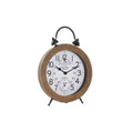 Table clock DKD Home Decor Natural MDF White Iron (24 x 5 x 30 cm)-0