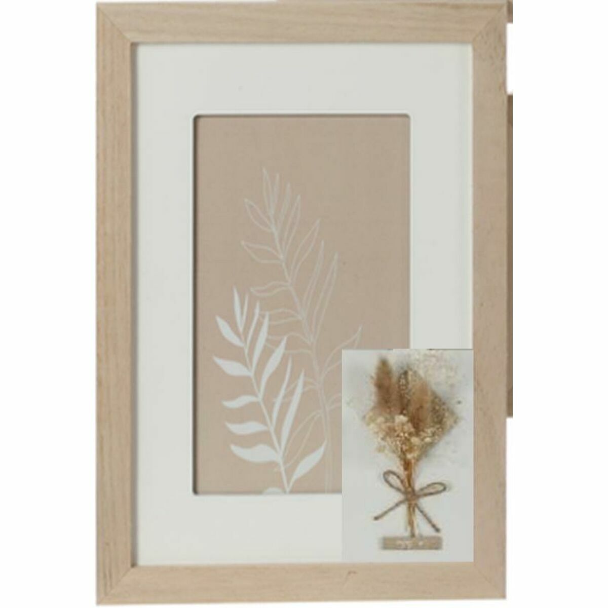 Photo frame DKD Home Decor Crystal Natural Shabby Chic (15 x 1 x 20 cm) (22 x 1 x 27 cm)-0