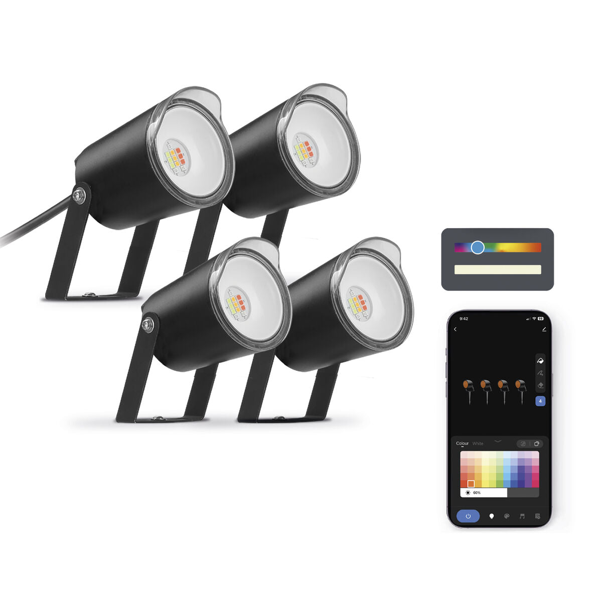 LED spotlight KSIX SmartLED Black (3000K)-0