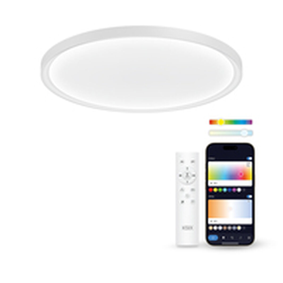 LED Flush-fitting ceiling light KSIX SmartLED KSIX Halo 2 White Plastic 25 W (3000k - 6500k) (6500 K)-3