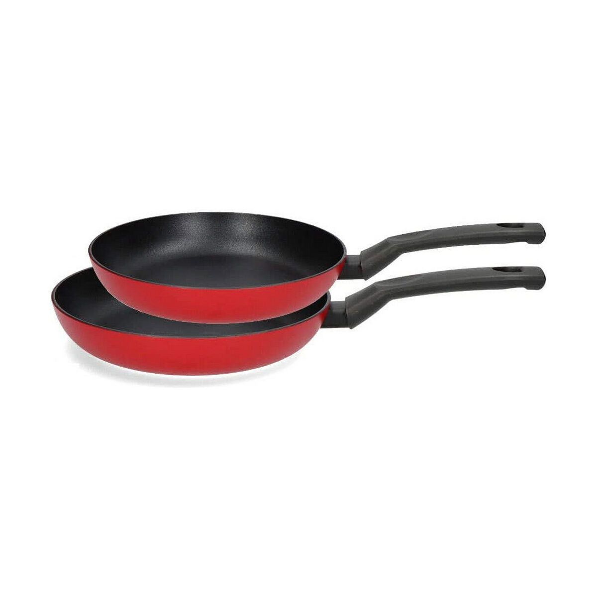 Set of Frying Pans Fagor Black Red Aluminium-0